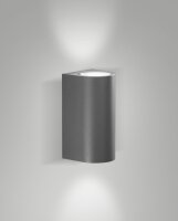 LED Wandleuchte Aluminium Up Down IP65 3000K Glas