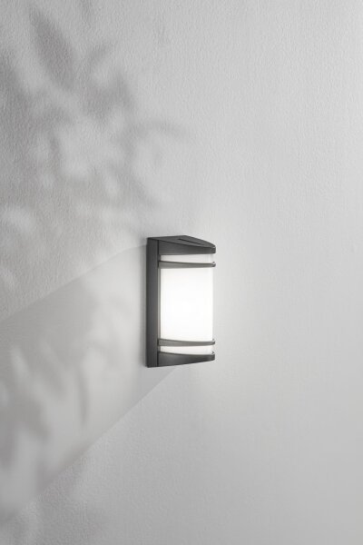 Wandleuchte Aluminium IP54 Weiß Dunkelgrau B:11,5 cm