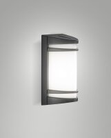 Wandleuchte Aluminium IP54 Weiß Dunkelgrau B:11,5 cm