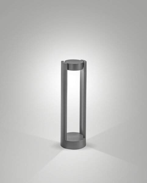 LED Stehleuchte Aluminium IP65 3000K Dunkelgrau Glas