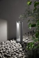 LED Stehleuchte Aluminium IP65 3000K Dunkelgrau Glas