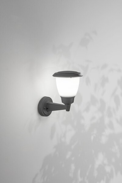 Wandleuchte Aluminium IP54 Weiß Dunkelgrau B:16,5 cm