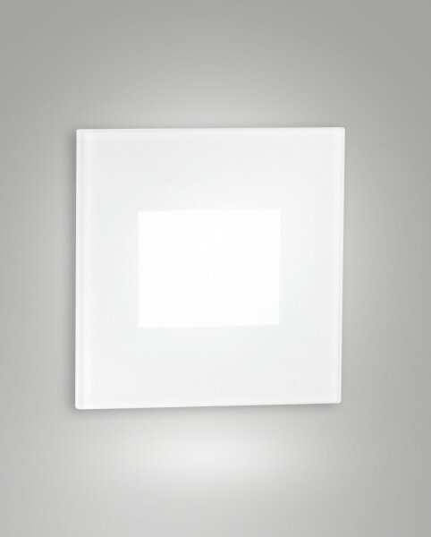 LED Einbauleuchte Glas IP65 3000K Weiß B:7,8 cm