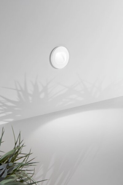 LED Einbauleuchte Aluminium IP65 3000K Weiß Glas