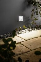 LED Einbauleuchte Aluminium IP65 3000K Glas Wei&szlig;