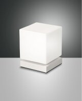 LED Tischleuchte Glas 3000K Wei&szlig; H:14 cm blendarm
