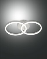 LED Wandleuchte Wei&szlig; 3000K dimmbar L:53 cm 3780 lm