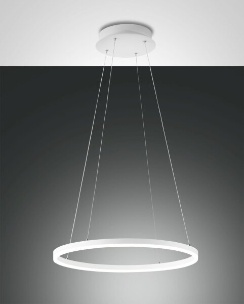 LED Pendelleuchte IP40 3000K Metall Weiß dimmbar Ø60 cm