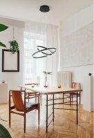 LED Pendelleuchte IP40 3000K Metall &Oslash;60 cm Schwarz...