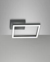 LED Deckenleuchte Aluminium 3000K Anthrazit L:30 cm