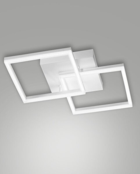 LED Deckenleuchte Aluminium 3000K Weiß dimmbar H:10 cm