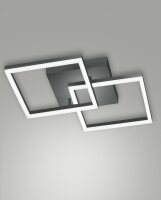 LED Deckenleuchte Aluminium 3000K Anthrazit H:10 cm