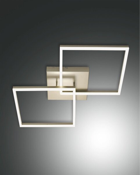 LED Deckenleuchte Aluminium 3000K Gold dimmbar B:65 cm