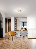 LED Deckenleuchte Aluminium 3000K Gold dimmbar B:65 cm