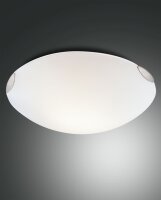Deckenleuchte Glas Metall E27 Weiß Nickel...