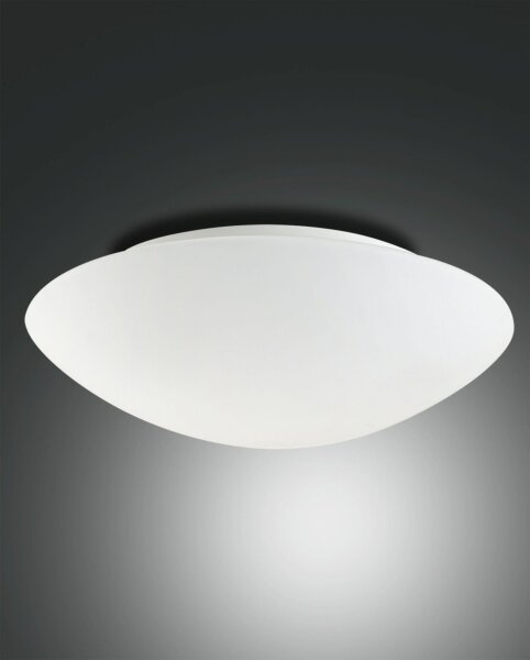 Deckenleuchte Glas Metall E27 Weiß B:46 cm dekorativ