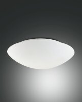Deckenleuchte Glas E27 Weiß L:36 cm blendarm dekorativ
