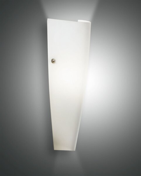 Wandleuchte Glas Metall E27 Weiß H:36 cm blendarm