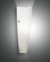 Wandleuchte Glas Metall E27 Weiß H:36 cm blendarm