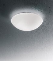 Deckenleuchte Glas IP44 E27 Weiß L:30 cm dekorativ