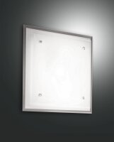 Deckenleuchte Chrom E27 Glas Weiß L:30 cm dekorativ