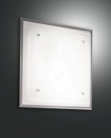 Deckenleuchte Chrom E27 Glas Weiß B:40 cm dekorativ