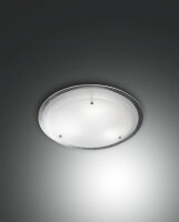 Deckenleuchte Chrom E27 Glas Weiß B:33 cm dekorativ