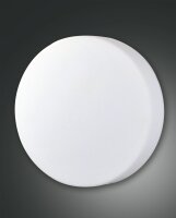 Deckenleuchte Glas Metall E27 Weiß B:40 cm blendarm