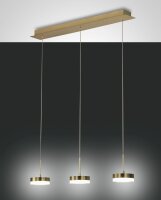 LED Pendelleuchte Messing 3000K L:65 cm 2260 lm