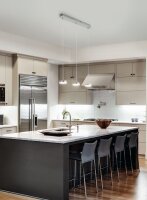 LED H&auml;ngelampe Aluminium 3000K dimmbar L:65 cm Modern