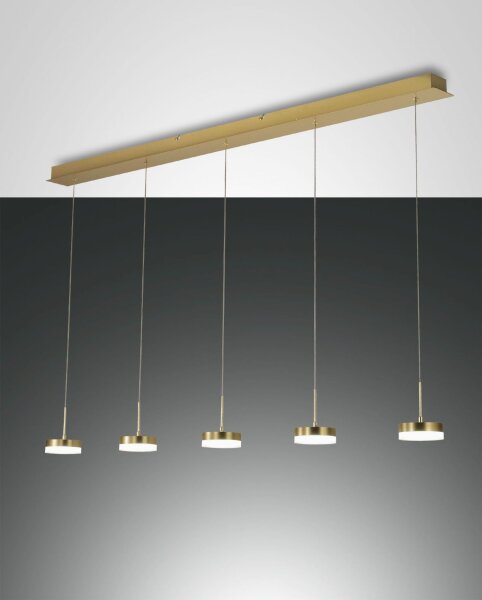 LED Pendelleuchte Messing 3000K 3780 lm L:136 cm