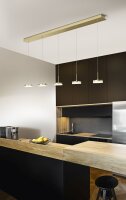 LED Pendelleuchte Messing 3000K 3780 lm L:136 cm