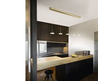 LED Pendelleuchte Messing 3000K 3780 lm L:136 cm