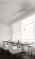 LED H&auml;ngelampe Aluminium 3000K dimmbar L:136 cm