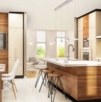 LED H&auml;ngelampe Aluminium 3000K dimmbar L:90 cm Modern