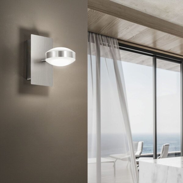 LED Wandleuchte Nickel Up Down 3000K B:10 cm indirekt
