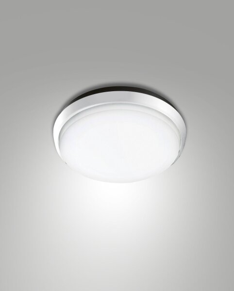 LED Deckenleuchte Aluminium IP54 3000K Weiß rund Ø24 cm