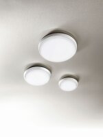 LED Deckenleuchte Aluminium IP54 3000K Weiß rund...
