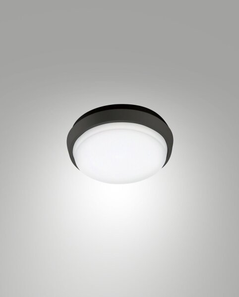 LED Deckenleuchte IP54 3000K Weiß Schwarz Aluminium