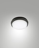 LED Deckenleuchte IP54 3000K Weiß Schwarz Aluminium