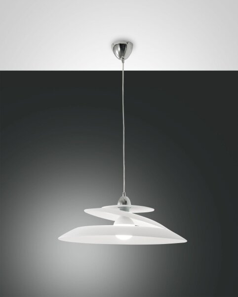 Pendelleuchte Chrom E27 Glas dimmbar blendarm Ø53 cm