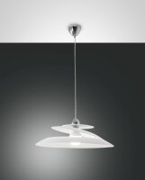 Pendelleuchte Chrom E27 Glas dimmbar blendarm Ø53 cm