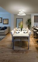 LED Deckenleuchte Glas 3000K Wei&szlig; dimmbar B:53 cm
