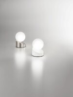 LED Tischleuchte Glas 3000K Wei&szlig; H:15 cm blendarm
