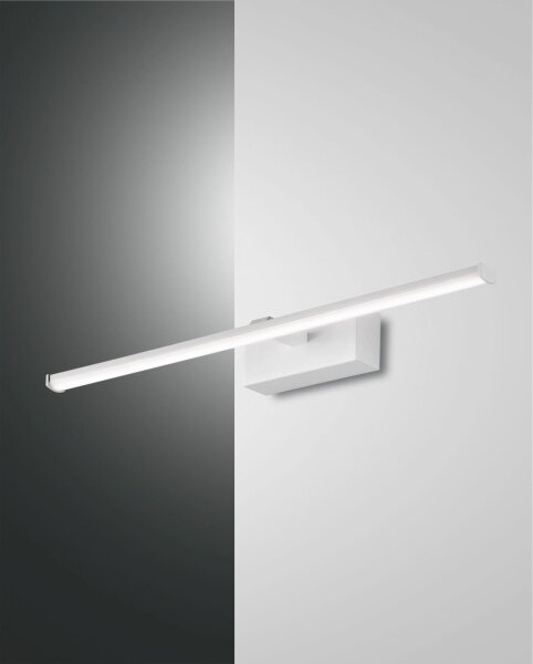 LED Wandleuchte IP44 3000K Metall Weiß B:50 cm 1200 lm