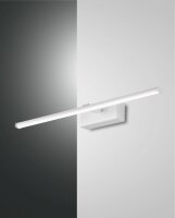 LED Wandleuchte IP44 3000K Metall Wei&szlig; B:50 cm 1200 lm