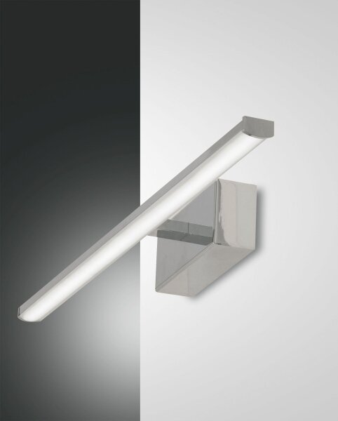 LED Wandleuchte Chrom IP44 3000K Metall B:50 cm