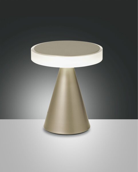 LED Tischleuchte Gold 3000K H:20 cm blendarm dekorativ