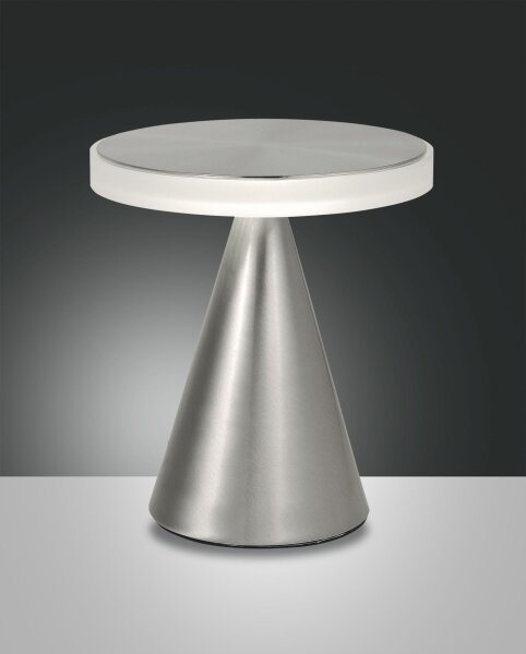 LED Tischleuchte Metall Nickel 3000K H:27 cm 1260 lm