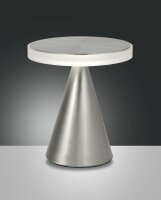 LED Tischleuchte Metall Nickel 3000K H:27 cm 1260 lm